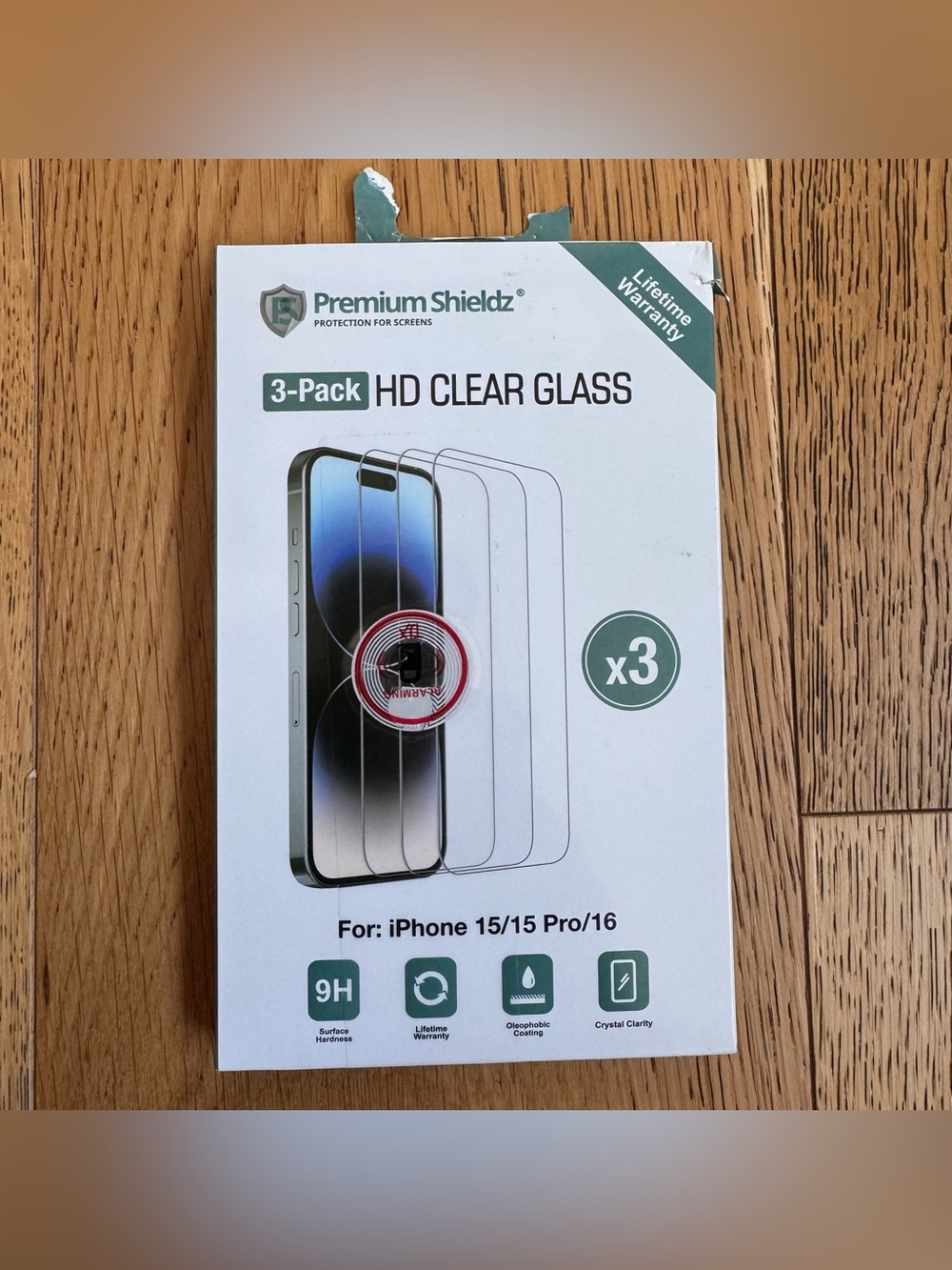 Premium Shieldz iPhone 15 / 15 Pro / 16 – Glass Screen Protector (HD Clear)